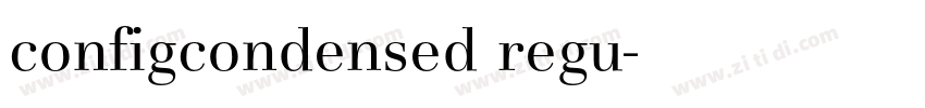 configcondensed regu字体转换
